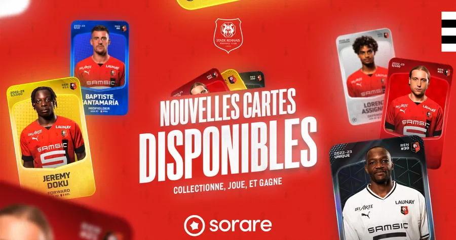 SDR x Sorare : collectionnez les cartes des joueurs rémois !